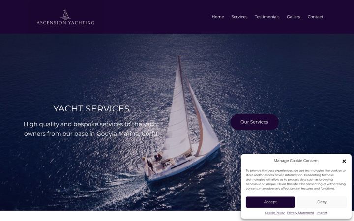 Screenshot of ascensionyachting.com