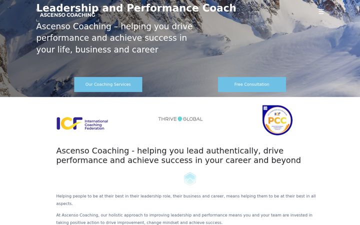 Screenshot of ascensocoaching.com