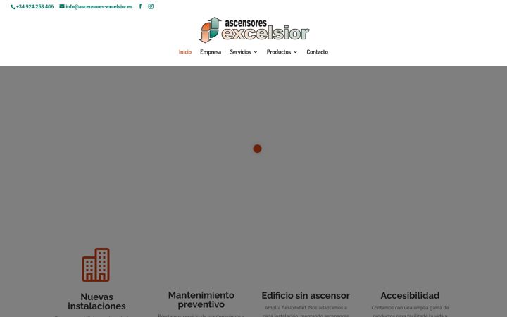 Екранна снимка на ascensores-excelsior.es