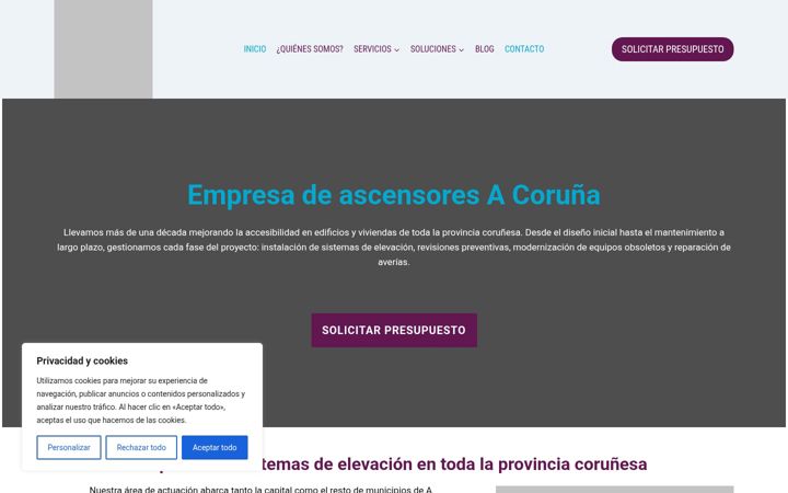 Screenshot of ascensoresacoruna.com