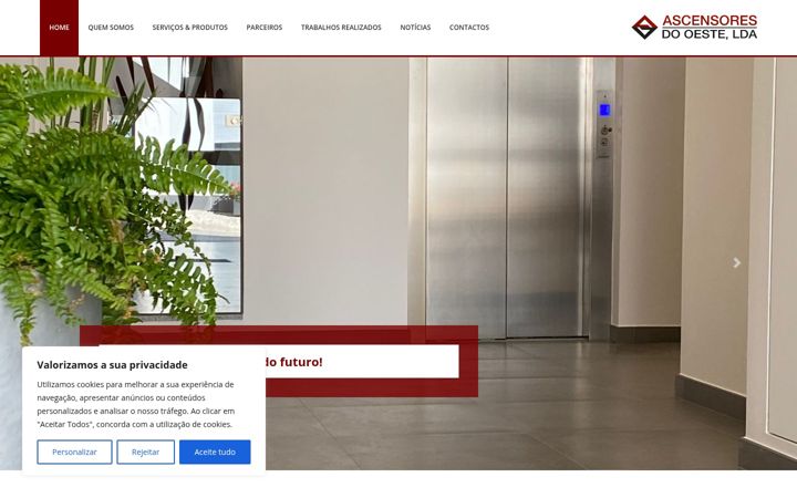 Screenshot of ascensoresdooeste.pt
