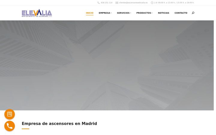 Screenshot of ascensoreselevalia.es
