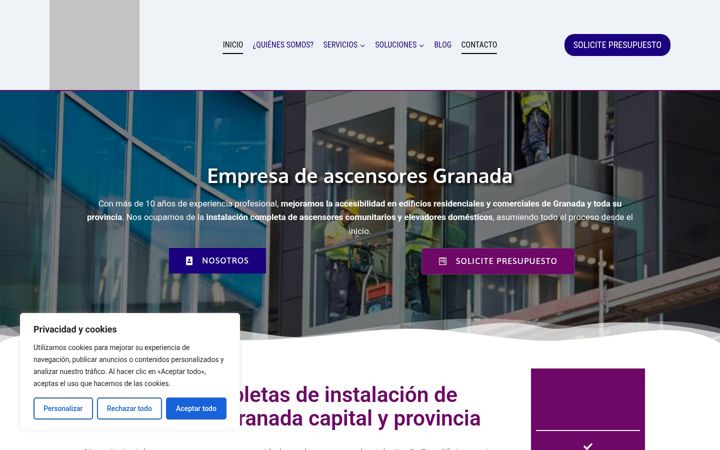 Screenshot of ascensoresgranada.com