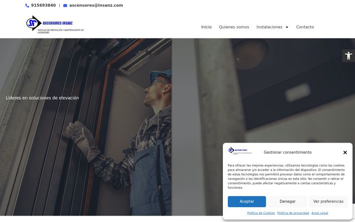 Screenshot of ascensoresinsanz.com