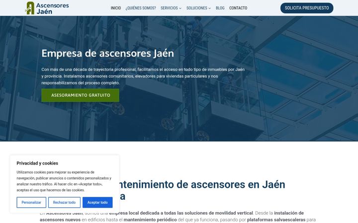 Screenshot of ascensoresjaen.com