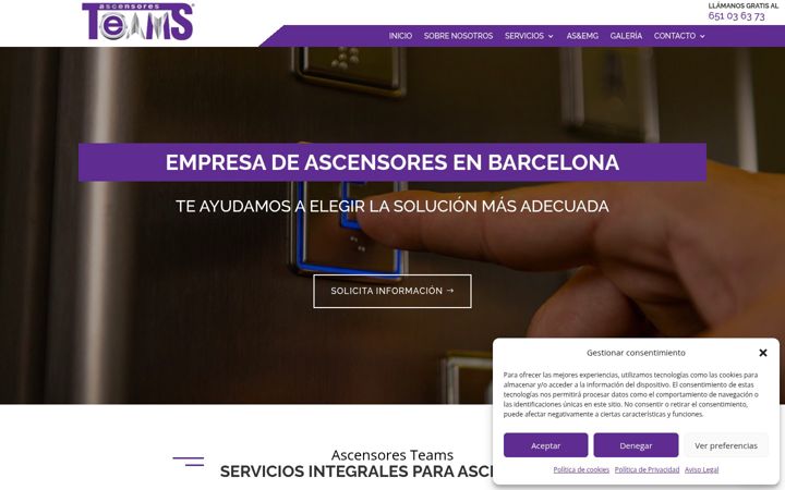 Screenshot of ascensoresteams.com