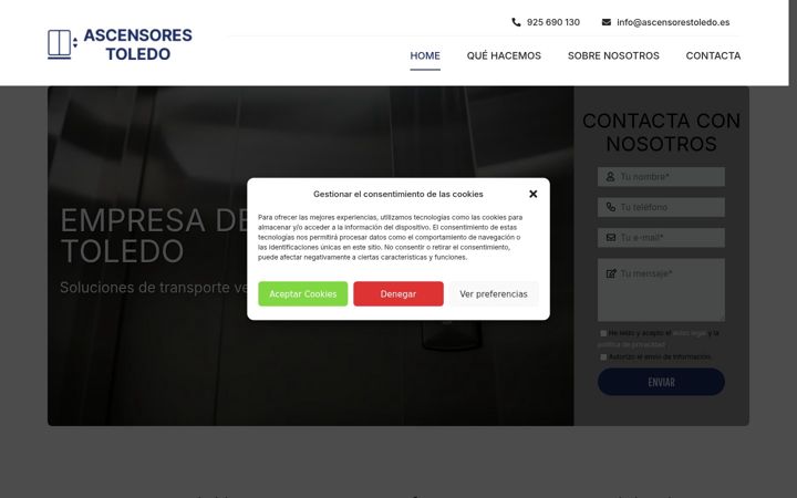 Screenshot of ascensorestoledo.es