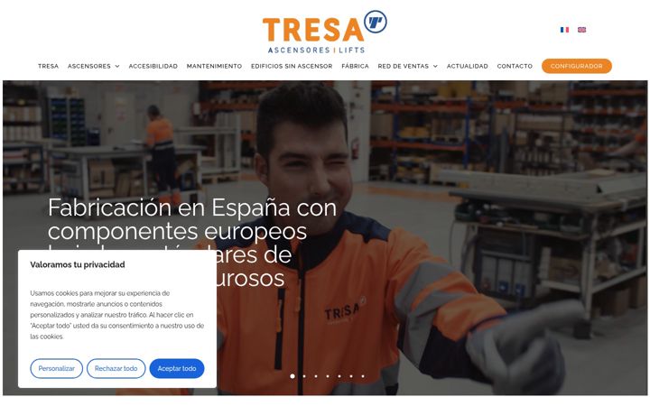Screenshot of ascensorestresa.com