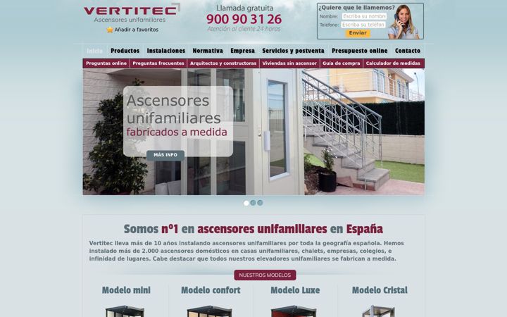 Screenshot of ascensoresunifamiliares.es