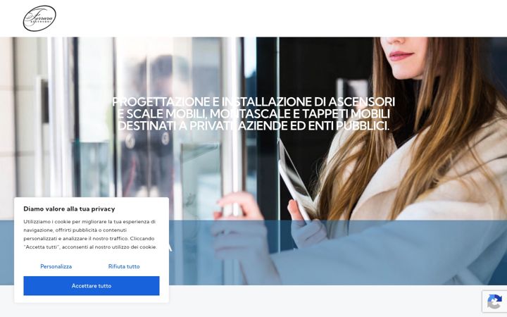 Snímek obrazovky ascensoriferrara.it
