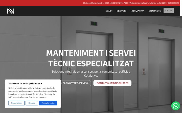Screenshot of ascensorsvalls.com