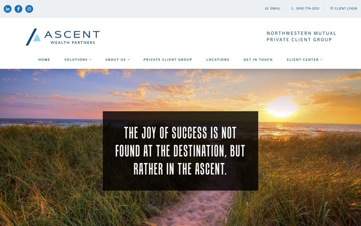 Screenshot of ascent.nm.com
