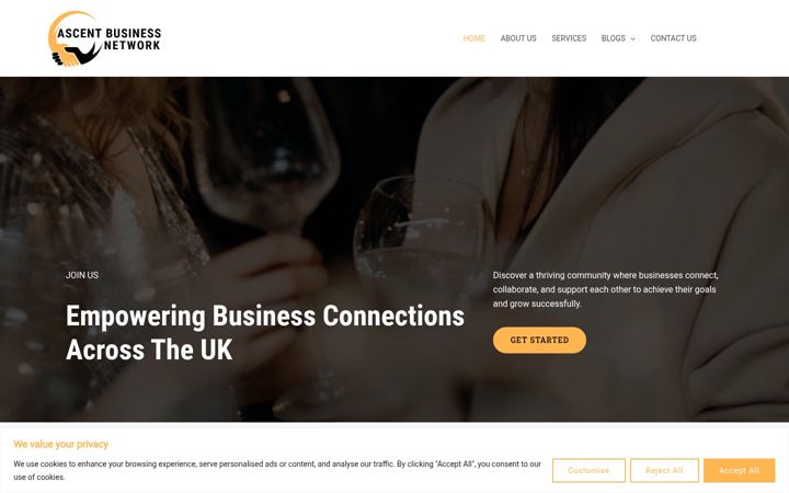 Screenshot of ascentbusinessnetwork.com