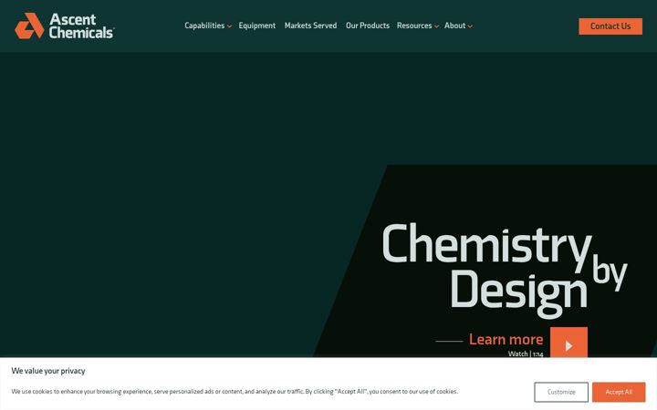 Ekraanipilt saidist ascentchem.com
