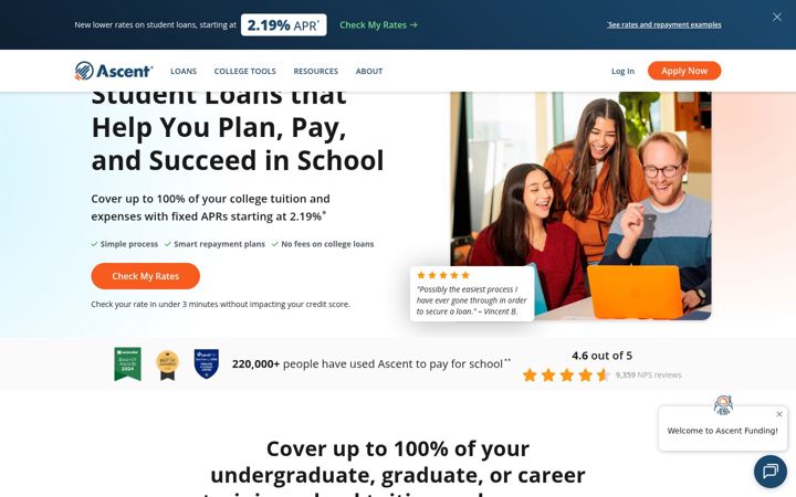 Screenshot of ascentfunding.com