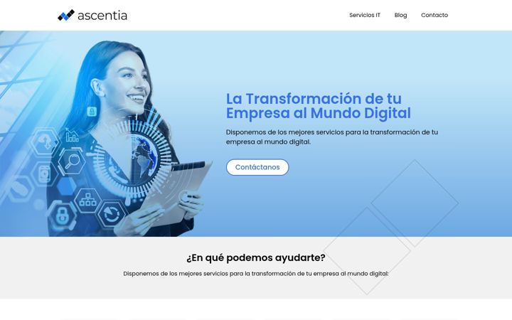 Screenshot of ascentiadev.com