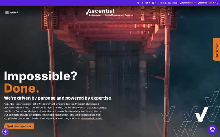 Snímek obrazovky ascentialtech.com