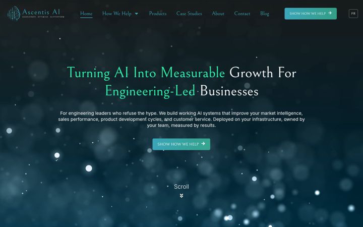Screenshot of ascentis-ai.com
