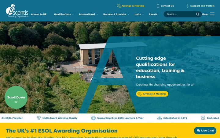 Screenshot of ascentis.co.uk