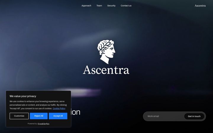 Screenshot of ascentralabs.ai