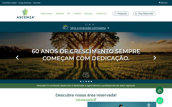 Screenshot of ascenza.com.br