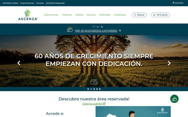 Screenshot of ascenza.es