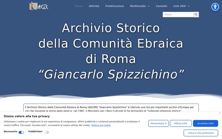 Skjermbilde av ascer.roma.it