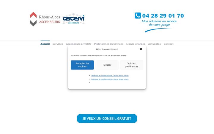 Screenshot of ascervi.fr