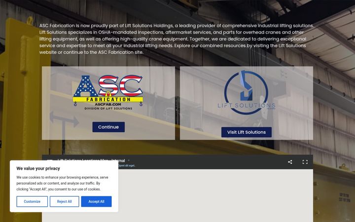 Screenshot ta' ascfab.com