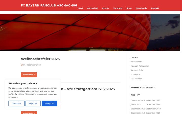 Screenshot of aschach06.de