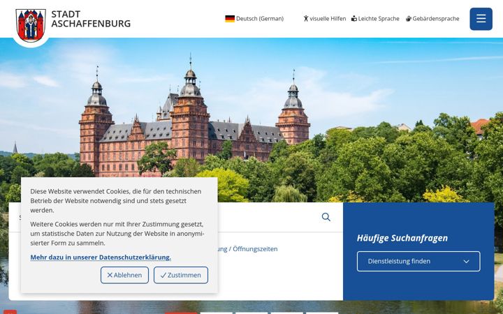 Screenshot of aschaffenburg.de