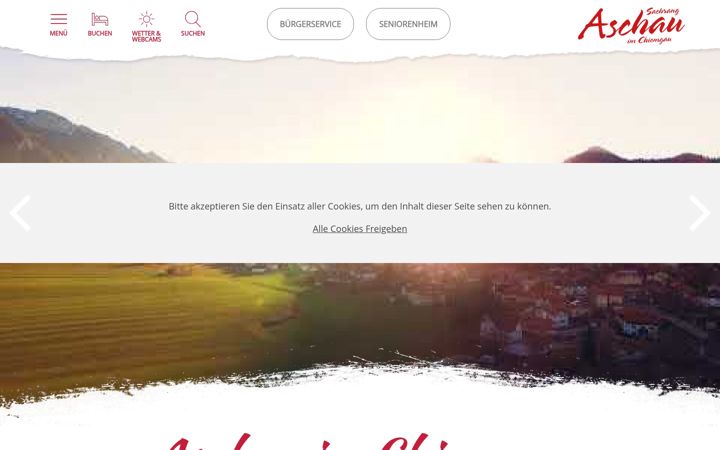 Screenshot of aschau.de