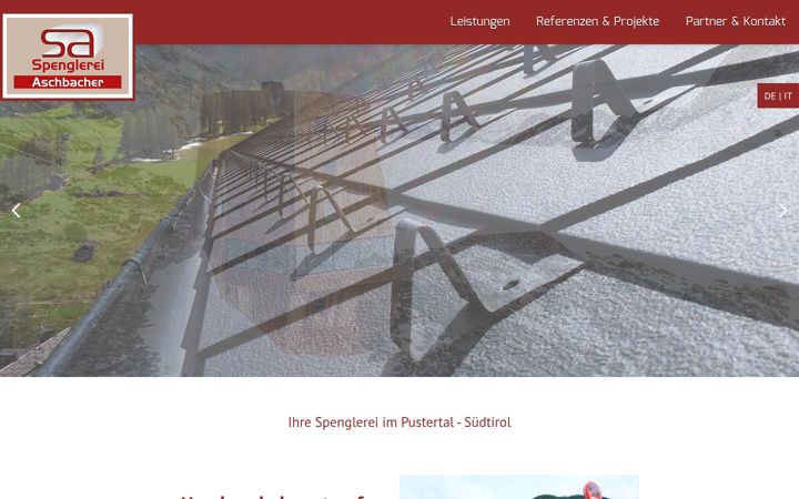 Screenshot of aschbacher-spenglerei.it