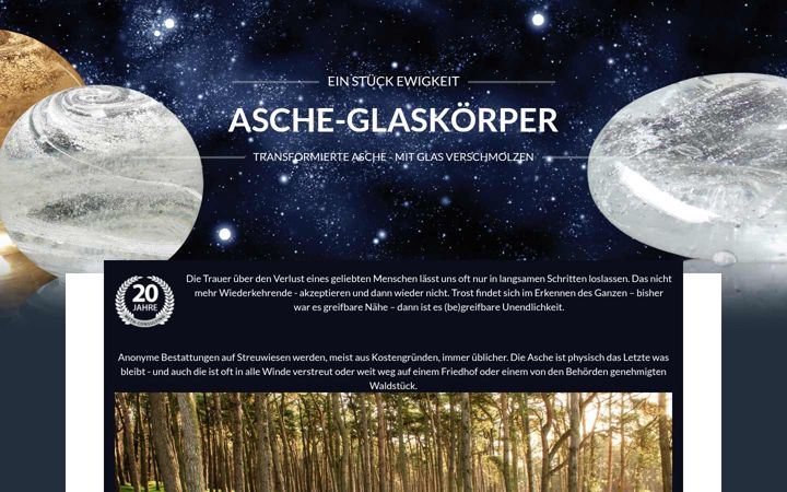 Screenshot of asche-glas-koerper.com