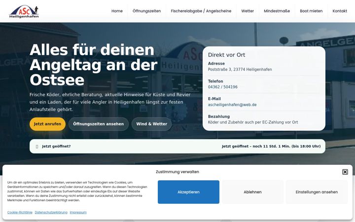 Screenshot of ascheiligenhafen.de