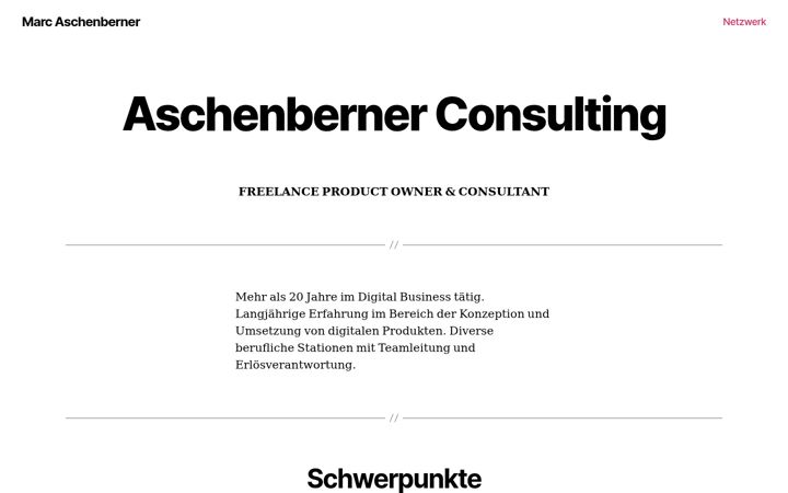 Screenshot of aschenberner-consulting.net