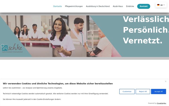 Screenshot of aschkecare-connect.de