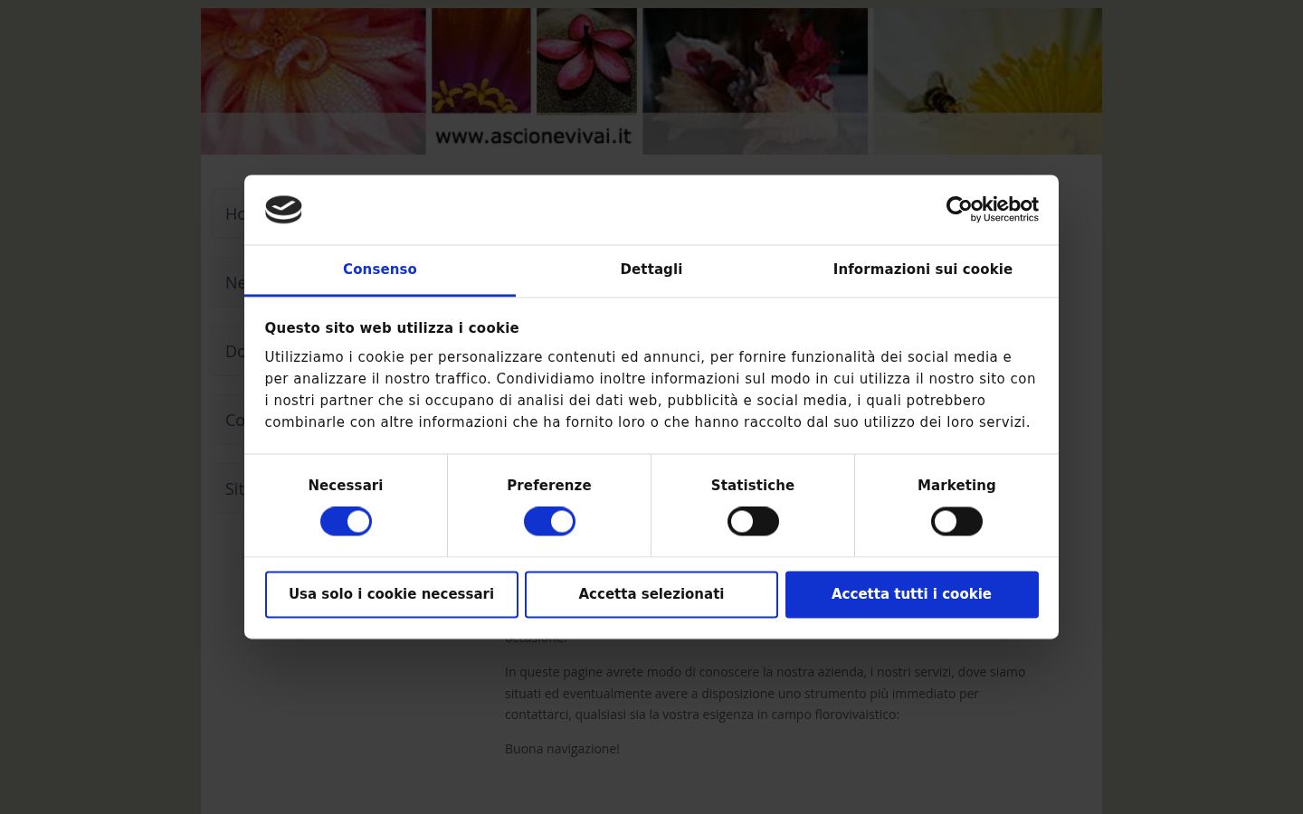 Posnetek zaslona pasice za privolitev, prikazane pred kakršno koli interakcijo