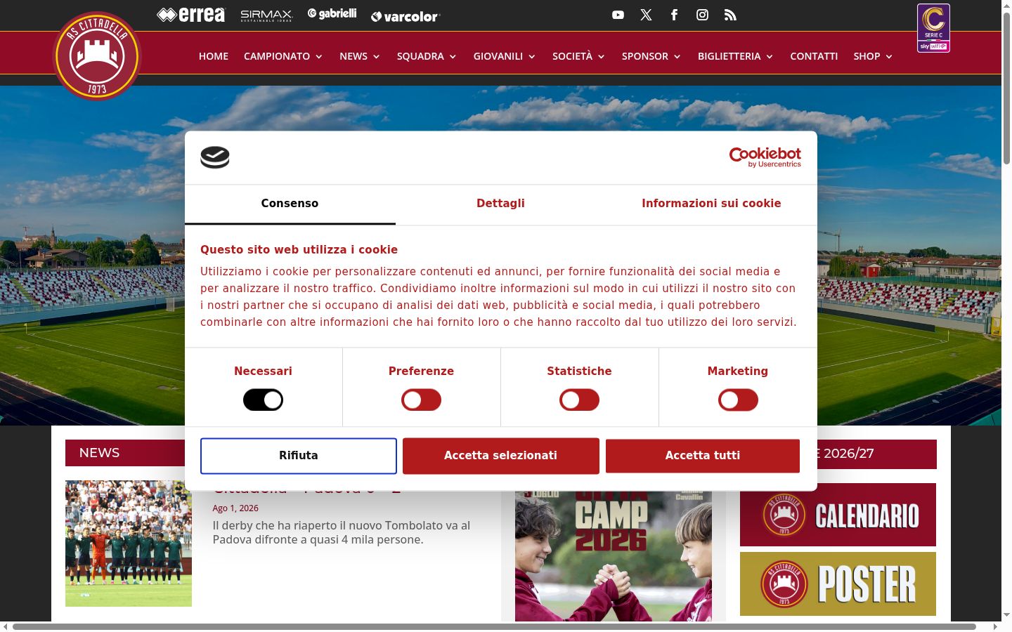 Capture d'écran de la bannière de consentement affichée avant toute interaction
