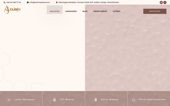 Screenshot of asclinixyalova.com