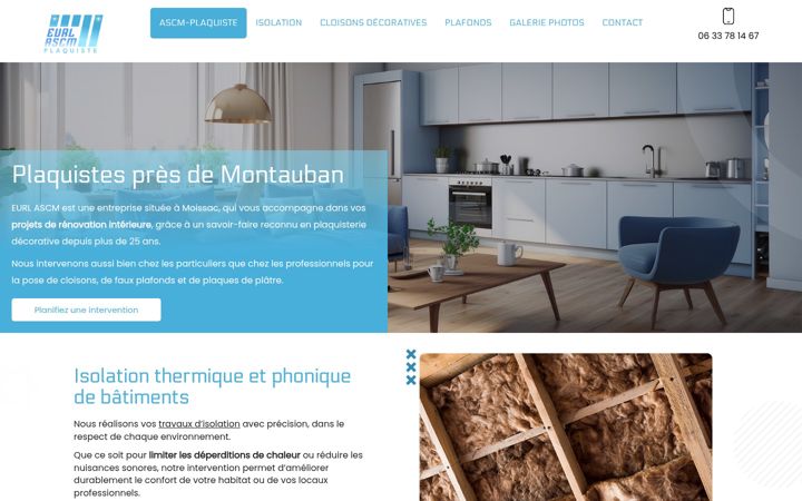 Screenshot of ascm-plaquiste.fr