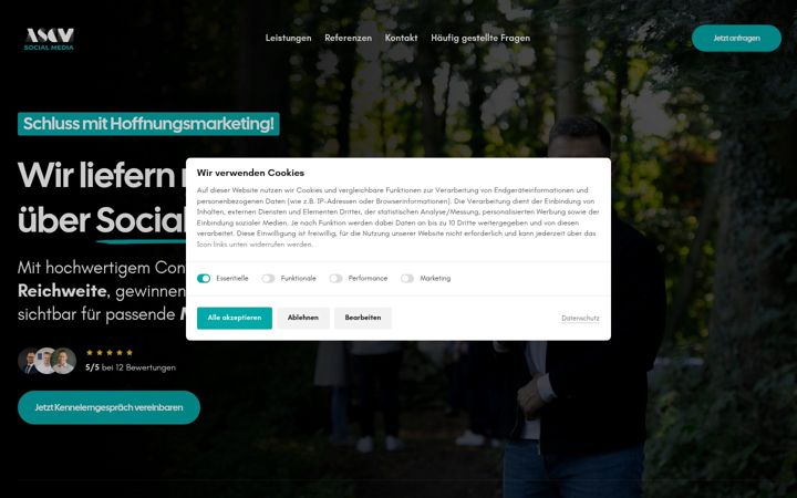 Screenshot of ascm-socialmedia.de