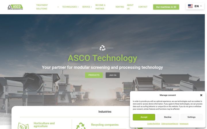 Screenshot di asco-technology.com