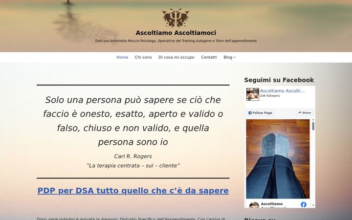 Snimka zaslona za ascoltiamoascoltiamoci.com