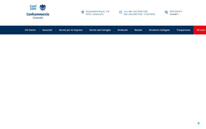 Screenshot stránky ascom-cesena.it