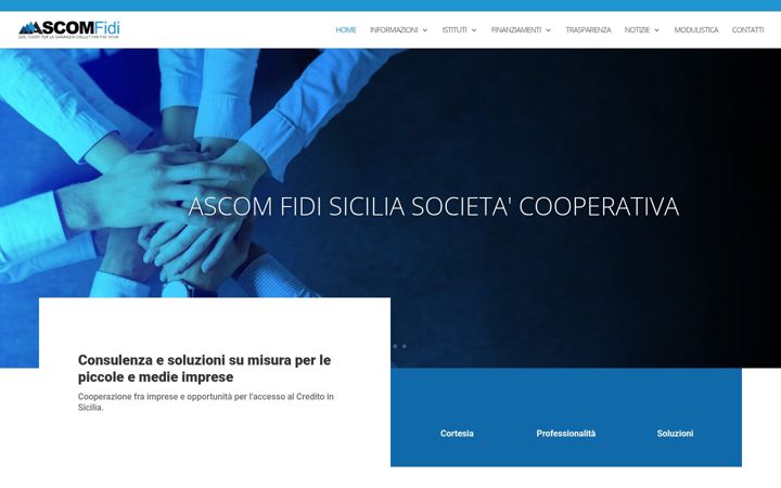 Captură de ecran a ascomfidisicilia.it