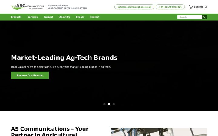 Captură de ecran a ascommunications.co.uk