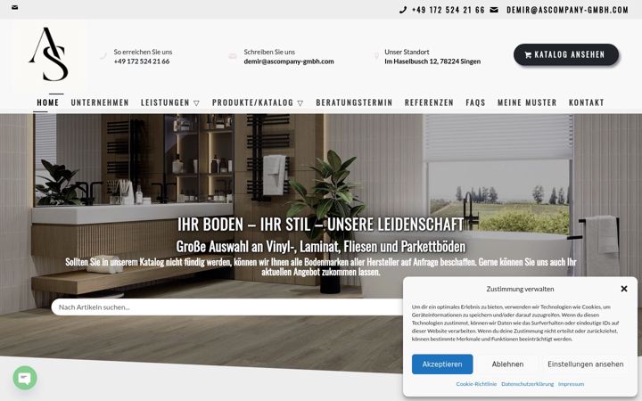 Screenshot of ascompany-gmbh.com