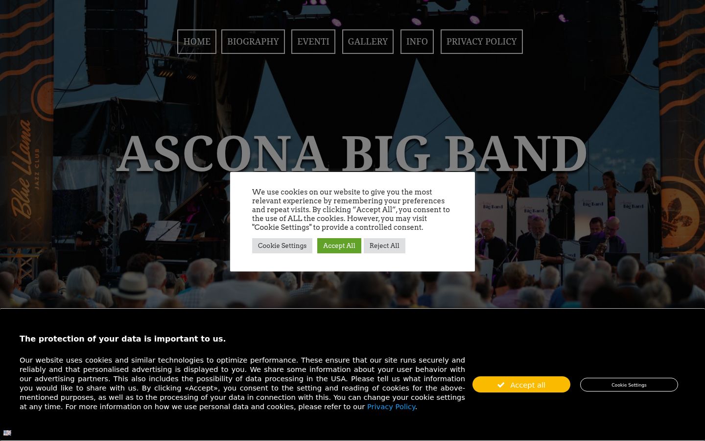 Captura de ecrã do banner de consentimento apresentado antes de qualquer interação