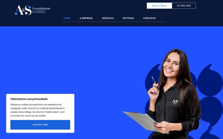 Screenshot of ascontabilidadeempresarial.com.br